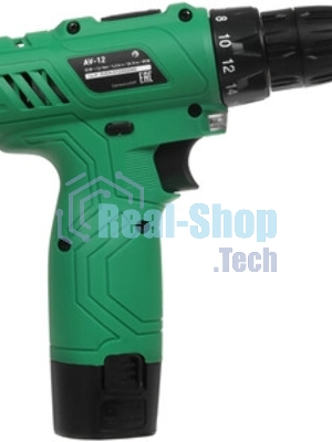 Дрель-шуруповерт Oasis AV-12 Eco, 12 В, 1,3 Ач, 24Нм, щеточный