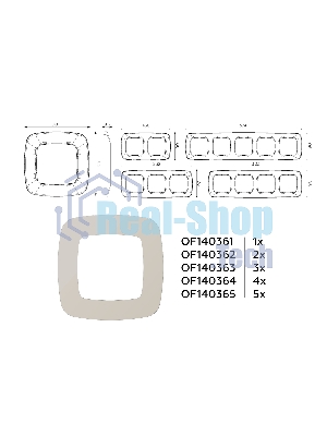 Рамка OMEGA Ecta (Серо-бежевый матовый) 4-ая OF140364