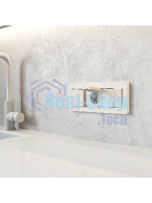 Розетка с заземлением и шторками c крышкой IP44 N (айвори матовый)