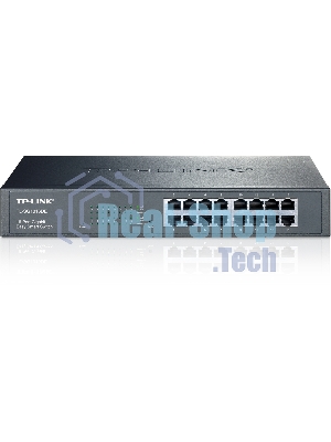 Коммутатор сетевой TP-Link SMB TL-SG1016DE 16-Port Gigabit Easy Smart Switch, 16 10/100/1000Mbps RJ45 ports, MTU/Port/Tag-based VLAN, QoS, IGMP Snooping