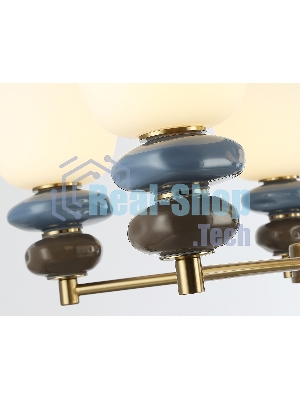 Люстра Ambrella light LH53164/5 SB/WH бронза/белый 40W 3000K D650*900