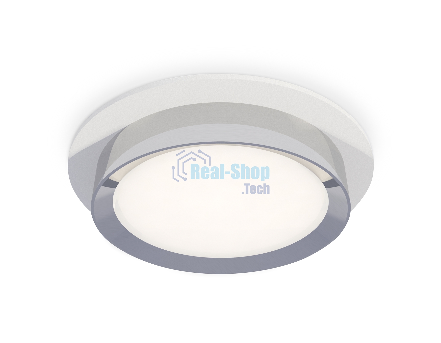 Комплект встраиваемого светильника Ambrella light XC8050003 SWH/PSL белый песок/серебро полированное GX53 (C8050, N8118)