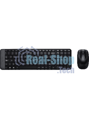 Комплект клавиатура+мышь Logitech MK220 беспроводной, USB, 1000 DPI, чёрный