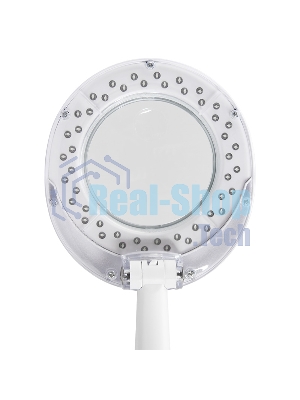 Лупа настольная 3D+12D Rexant с подсветкой 48 LED, белая