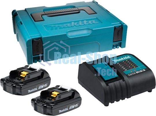 Набор Makita 2 шт BL1815N аккумулятор + 1 шт DC18SD зарядное устройсво + кейс 197143-8