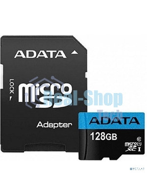 Флеш карта Micro SecureDigital 128Gb ADATA AUSDX128GUICL10A1-RA1 MicroSDXC Class 10 UHS-I, SD adapter