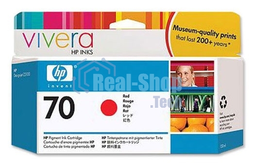 Картридж струйный HP №70 C9456A красный для HP DJ Z2100/Z3100 (130мл)