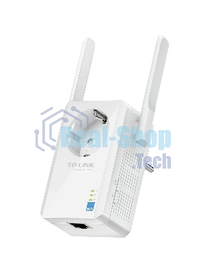 Сетевой адаптер TP-Link SOHO TL-WA860RE 300Mbps Wireless N Wall Plugged Range Extender with AC Passthrough, QCA(Atheros), 2T2R, 2.4GHz, 802.11b/g/n, 1 10/100Mbps LAN port, Range Extender button, Range Extender mode, suppo поставляется без кабеля RJ-45