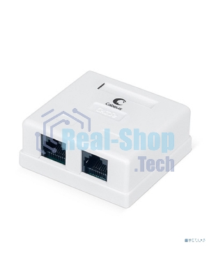 Розетка компьютерная Cabeus WS-8P8C-Cat.5e-2 RJ-45, категория 5e, двойная, внешняя, Dual IDC