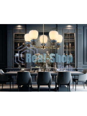 Люстра Ambrella light LH53164/5 SB/WH бронза/белый 40W 3000K D650*900