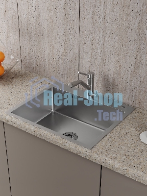 Мойка кухонная из нержавеющей стали BAU SOUL KT6050S SATIN, сифон EASY CLEAN в комплекте