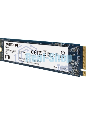 Накопитель SSD Patriot P300, 1000Gb, PCIe 3.0 x4, M.2 2280, NVMe, R/W 2100/1650