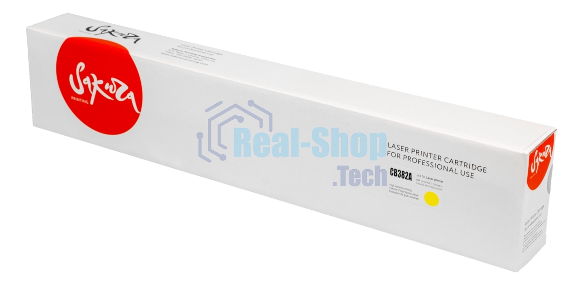 Картридж Sakura CB382A (HP 824A) для HP желтый, 21000к.