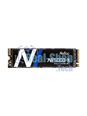 Накопитель SSD Netac NV5000-N, 1Tb, M.2 2280, PCIe 4.0 x4, NVMe, R/W 4800/4600, с радиатором