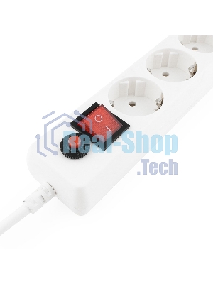 Сетевой фильтр Гарнизон ECL-6-W-5, 6 р, 10А, 5 м, ур.защиты 4, белый, пакет