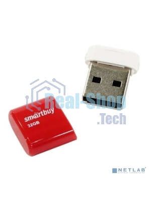 Флешка USB Smartbuy LARA Red (SB32GbLARA-R), 32Gb, USB 2.0, R/W 15/5, красный/белый
