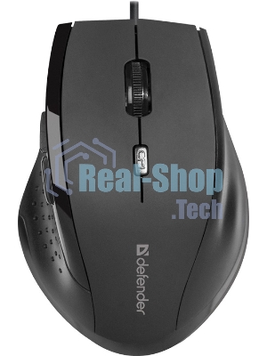 Мышь проводная Defender Accura MM-362 черный, 1600 dpi, USB, кнопки - 6