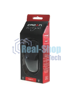 Мышь проводная Crown CMM-31 черный, 1000 dpi, USB, кнопки - 3