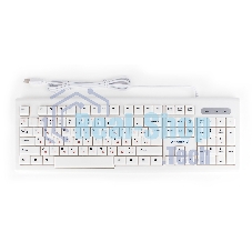 Клавиатура проводная Gembird KB-8354U, USB, бежевый/белый