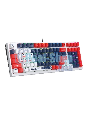 Клавиатура проводная A4Tech Bloody S98 механическая синий/белый USB for gamer LED (SPORTS NAVY)