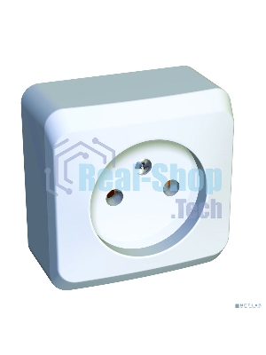 Розетка без заземления без шторок Systeme electric PA16-001B ЭТЮД О/У 16А 250B, белый,