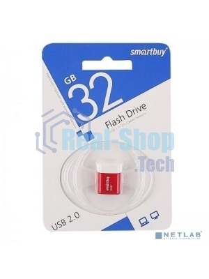 Флешка USB Smartbuy LARA Red (SB32GbLARA-R), 32Gb, USB 2.0, R/W 15/5, красный/белый