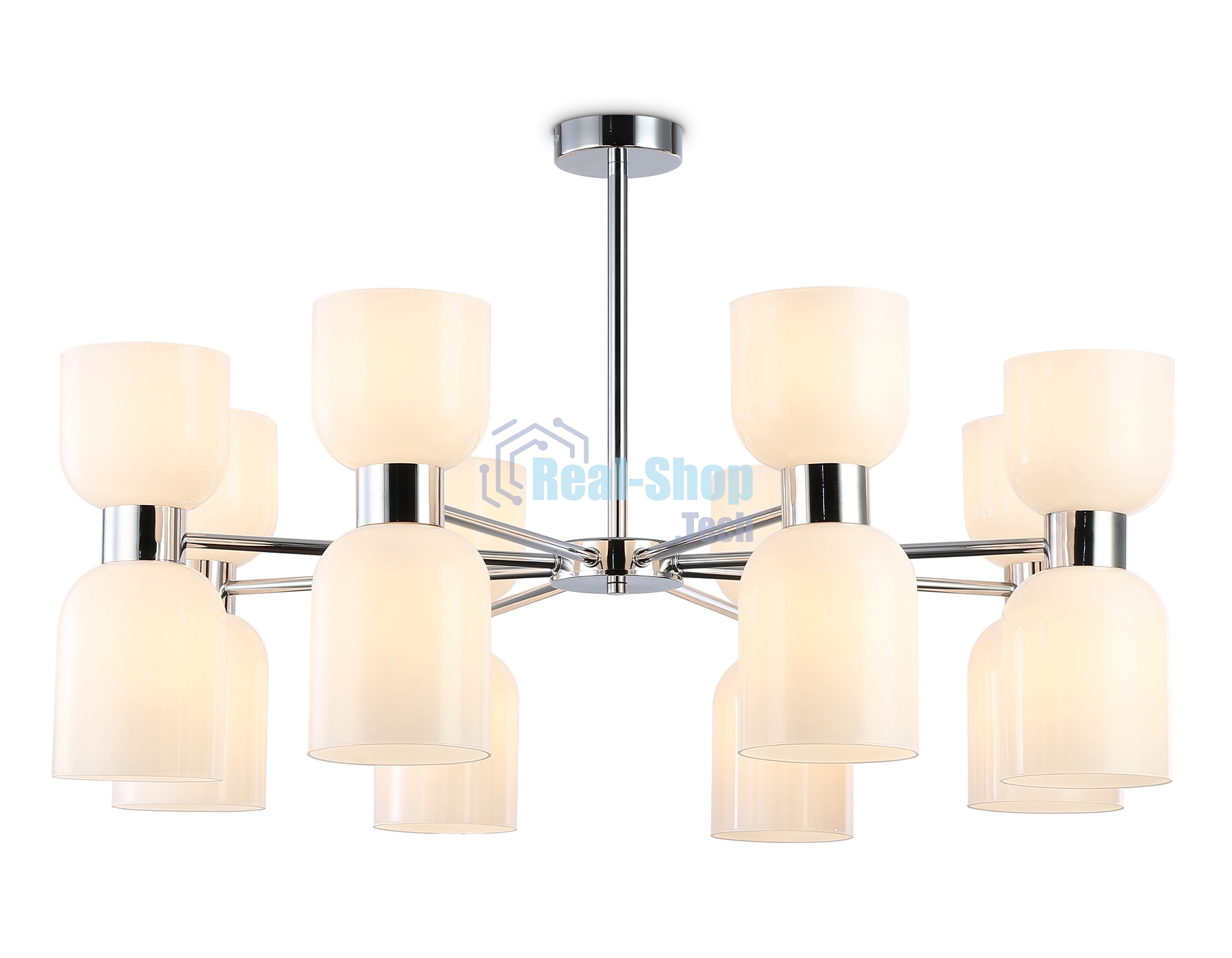 Люстра Ambrella light LH56085/16 СH/FR хром/белый матовый E14*16 max 40W D860*510