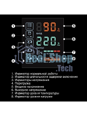 Стабилизатор напряжения настенный ExeGate Master Turbo XV-20000M (20000ВА, вход 45-290В, цветной дисплей, выход 220В±10%, КПД 98%, 5 уровней защиты, задержка, усиленный метал.корпус, 1*Schuko+клем.колодка, bypass, RTL)