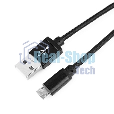 Кабель Gembird USB 2.0 Cablexpert AM/microBM 5P, 1м, нейлоновая оплетка, алюминиевые разъемы, черный, пакет