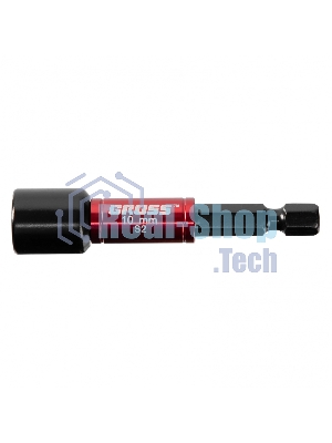 Бита с торцевой головкой GROSS, магнит. Nut-Driver, 10 мм, S2Gross 11619