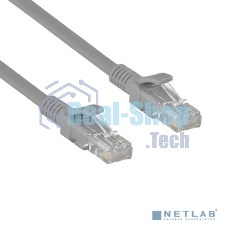Патч-корд ExeGate UTP-RJ45-RJ45-5e-CU-15M-GY, UTP, cat.5e, 15м, медь, серый