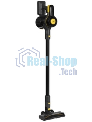 Пылесос вертикальный Centek CT-2573 черный/желтый, питание от аккумулятора, 215 Вт, уборка сухая, пылесборник 0.8 л, работа от АКБ max 45 мин