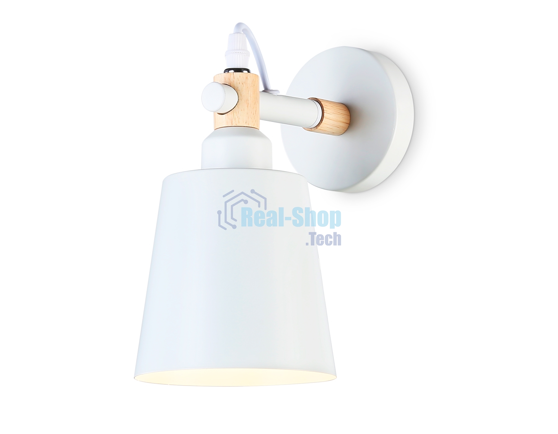 Светильник Ambrella light TR82212 WH/LW белый/светлое дерево E27 max 40W 230*130*190