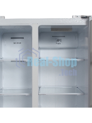 Холодильник Hyundai CS4502F белый двухкамерный Side by Side 271/165л морозилка сбоку
