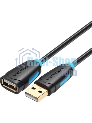 Кабель-удлинитель Vention USB 2.0 AM/AF - 1м черный