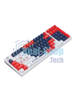 Клавиатура проводная A4Tech Bloody S98 механическая синий/белый USB for gamer LED (SPORTS NAVY)