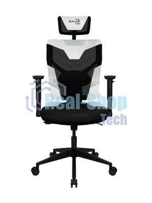 Кресло Aerocool GUARDIAN Ice Blue голубой, сетка, 150 кг, подголовник, регулируемые подлокотники, механизм качания, поясничная подушка