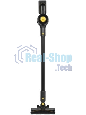 Пылесос вертикальный Centek CT-2573 черный/желтый, питание от аккумулятора, 215 Вт, уборка сухая, пылесборник 0.8 л, работа от АКБ max 45 мин