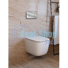 Инсталляция с унитазом комплект BAU PRO 6 в 1: унитаз подвесной безободковый торнадо Bau Dream 51х35, быстросъемное сиденье микролифт, кнопка смыва BAU Hotel, хром
