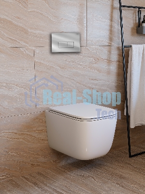 Инсталляция с унитазом комплект BAU PRO 6 в 1: унитаз подвесной безободковый торнадо Bau Dream 51х35, быстросъемное сиденье микролифт, кнопка смыва BAU Hotel, хром