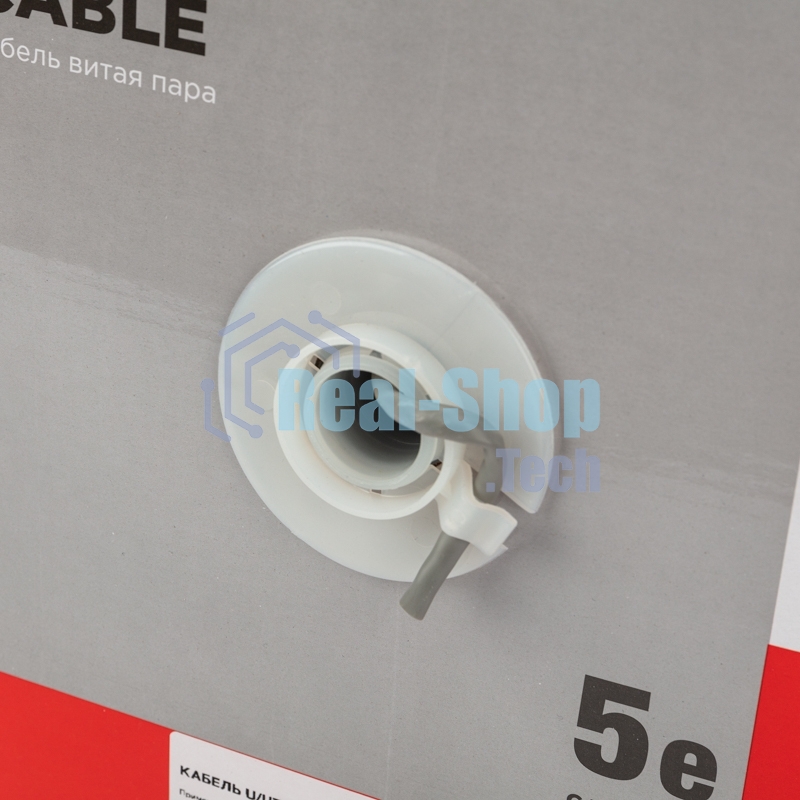 Кабель витая пара Rexant U/UTP, cat.5e, ZH нг(А)-HF, 4PR, 24AWG, внутренний, серый, 305 м
