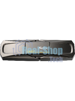 Флешка USB Netac US5 (NT03US5C-256G-32TA), 256Gb, USB 3.2/TypeC, R/W/ 550/500, черный