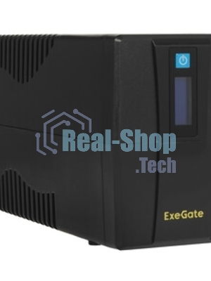 Источник бесперебойного питания ExeGate SpecialPro Smart LLB-600.LCD.AVR.2SH 600VA/360W, LCD, AVR, 2*Schuko, черный