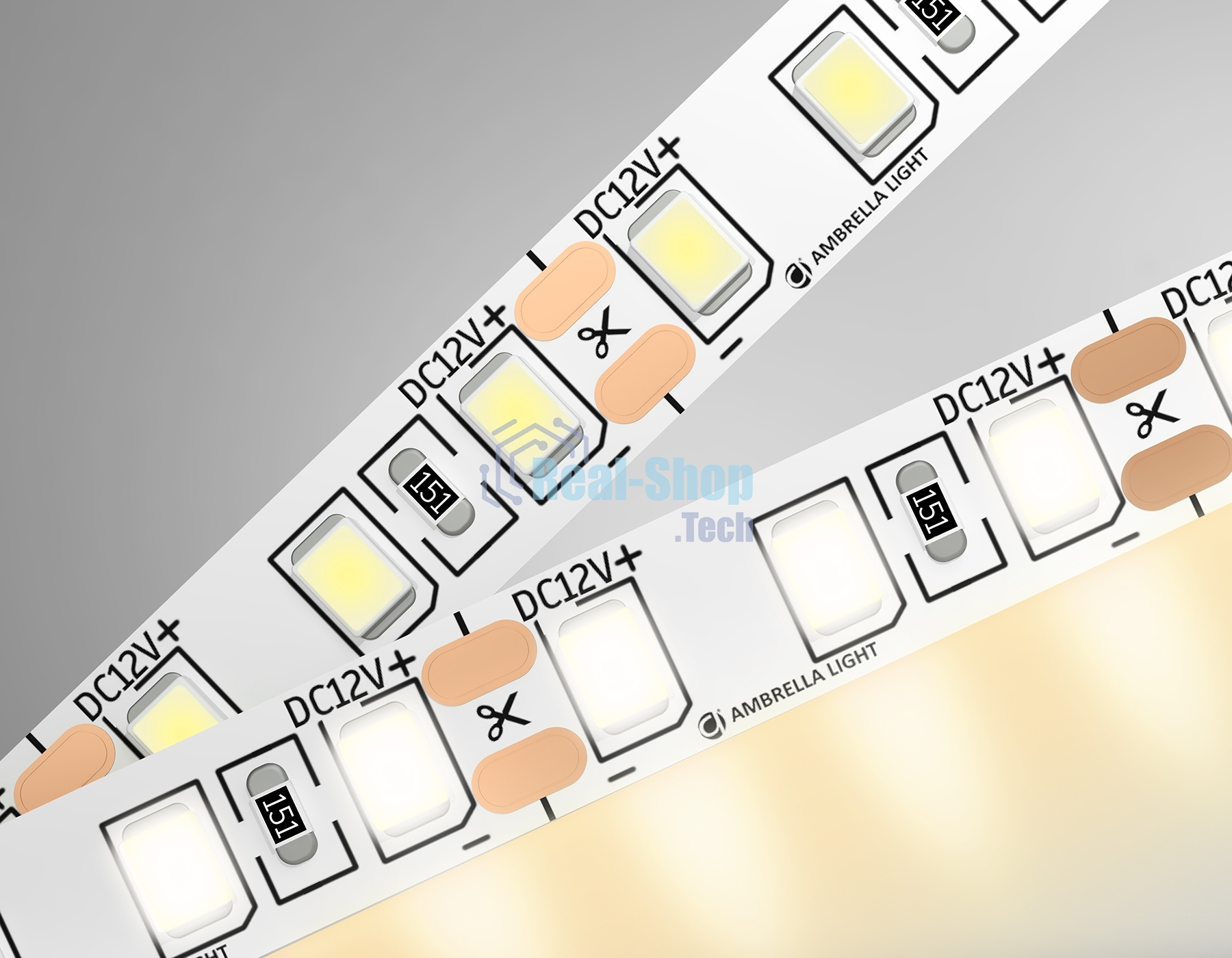 Светодиодная лента GS1101 2835 120Led/ 9.6W m/ 12V IP20 3000K/ 5000*8*1.2mm (2 конт.)