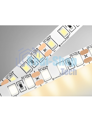 Светодиодная лента GS1101 2835 120Led/ 9.6W m/ 12V IP20 3000K/ 5000*8*1.2mm (2 конт.)