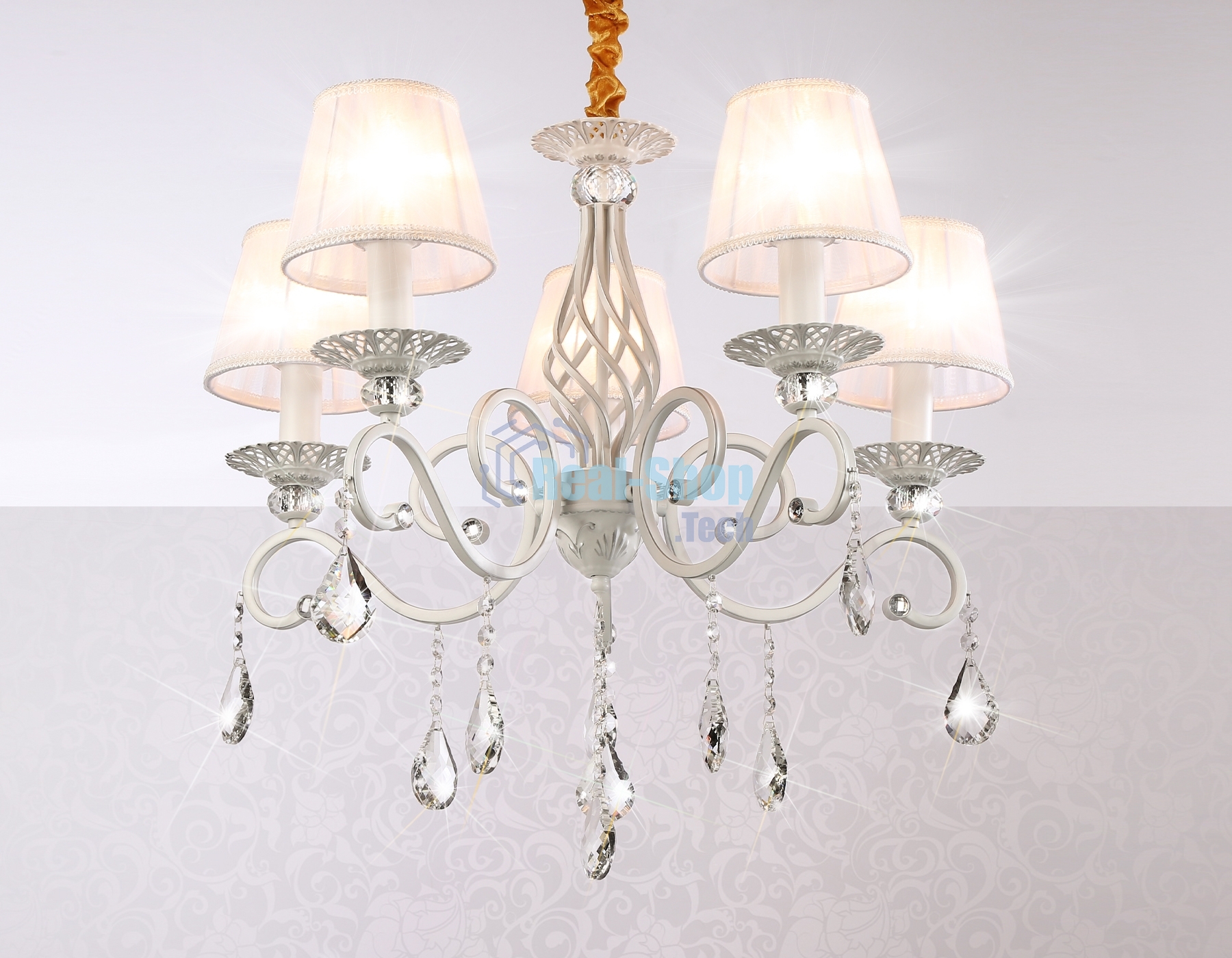 Светильник Ambrella light TR4547/5 WH/SL белый/серебро E14/5 max 40W D565*500
