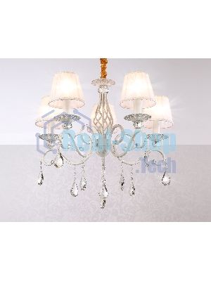 Светильник Ambrella light TR4547/5 WH/SL белый/серебро E14/5 max 40W D565*500