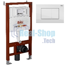 Комплект BAU 6 в 1: инсталляция BAU PRO, унитаз подвесной торнадо Bau Dream Hurricane-2, сиденье дюропласт микролифт, клавиша BAU Stil, белый глянец