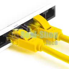 Патч-корд Greenconnect UTP прямой ethernet 0.5m cat.5е, RJ45, литой (Желтый) (GCR-LNC02-0.5m)