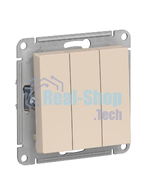 Механизм выключателя 3-кл. AtlasDesign (сх.1+1+1) 10АХ беж. SchE ATN000231